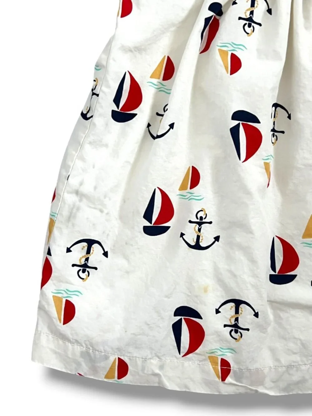 Hanna Andersson Nautical Sailboat Anchor Sun Dress Size 3Y 90cm